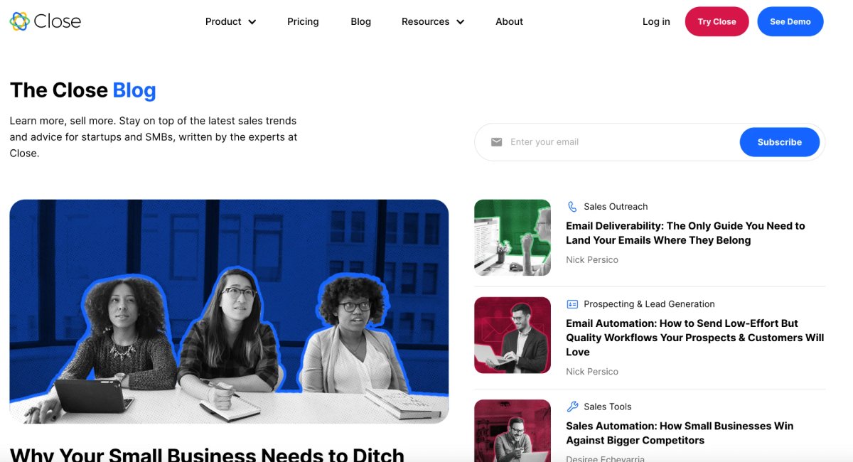 12 Sales Blogs You Should Read Every Day -  Close CRM Blog