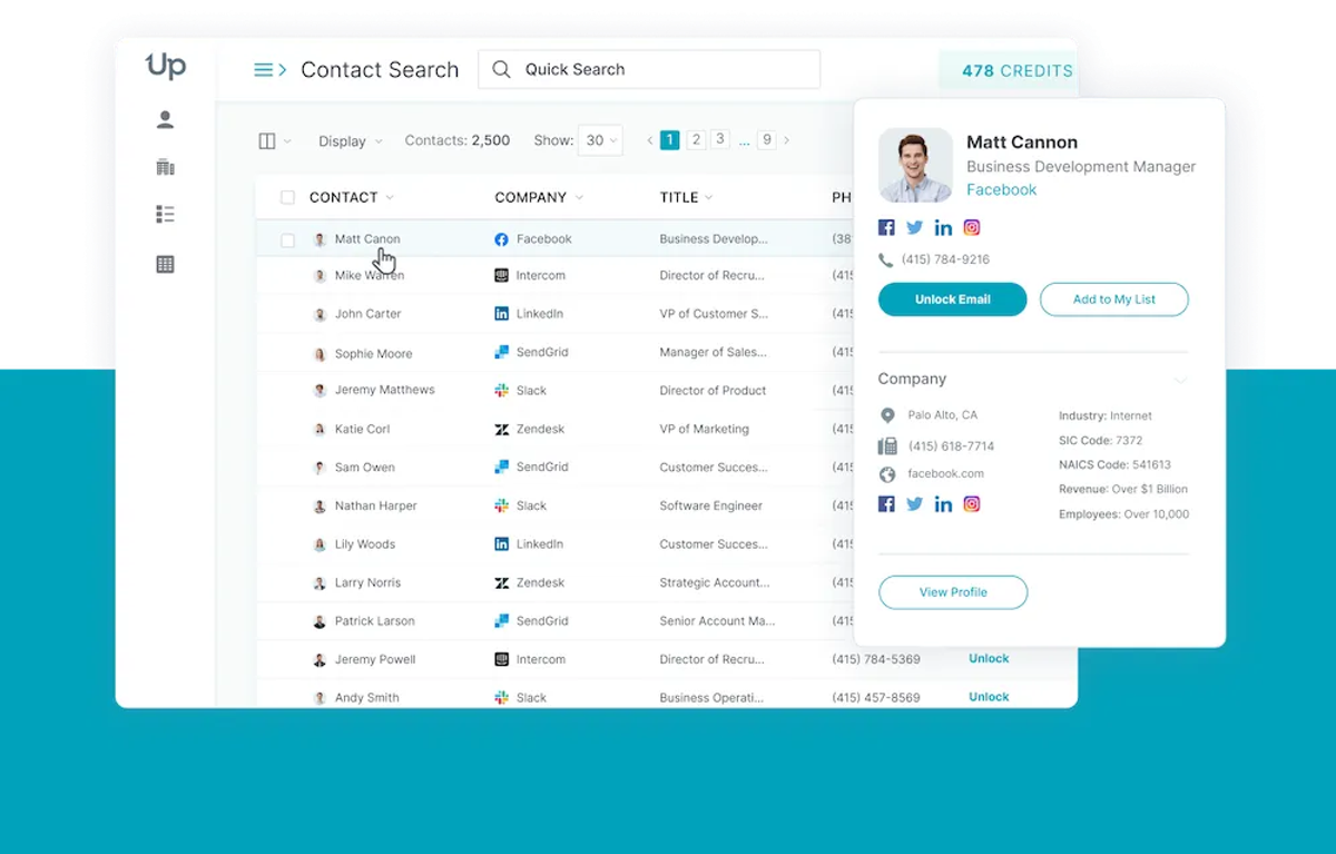 Best Alternatives to RocketReach for Small Businesses - UpLead