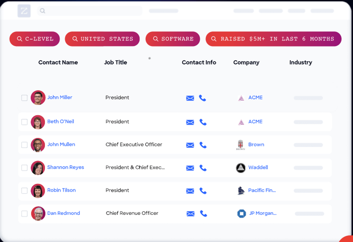 Zoominfo Sales Prospecting Tool