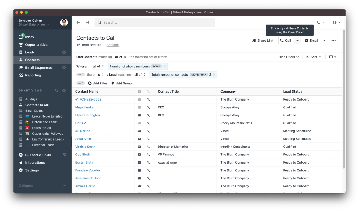 Contact Dialing