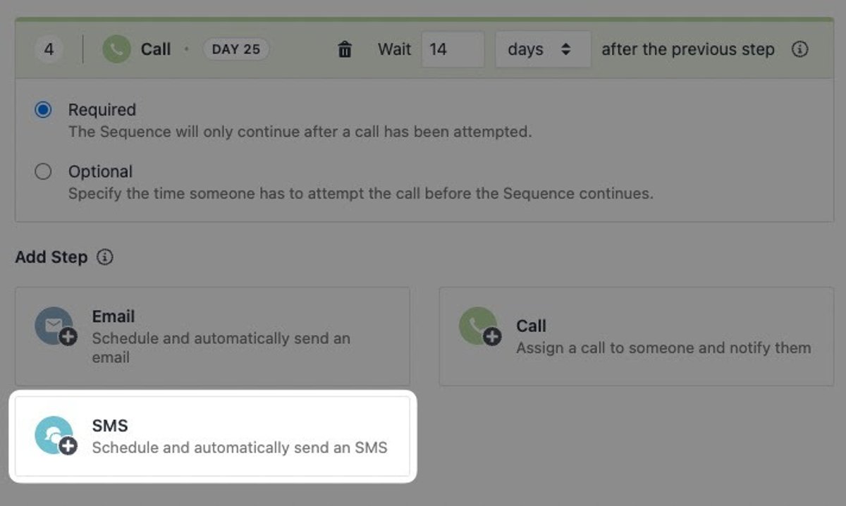 SMS Steps in Sequences