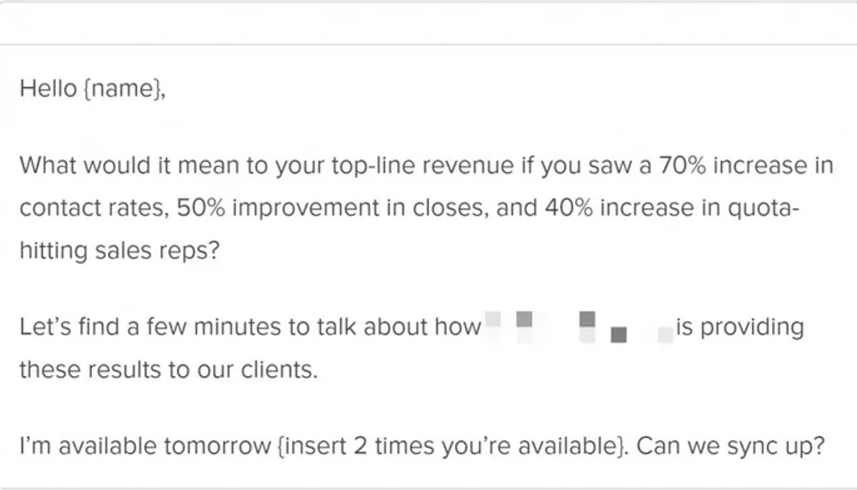 Bad Sales pitches - The Overwhelming Data Email