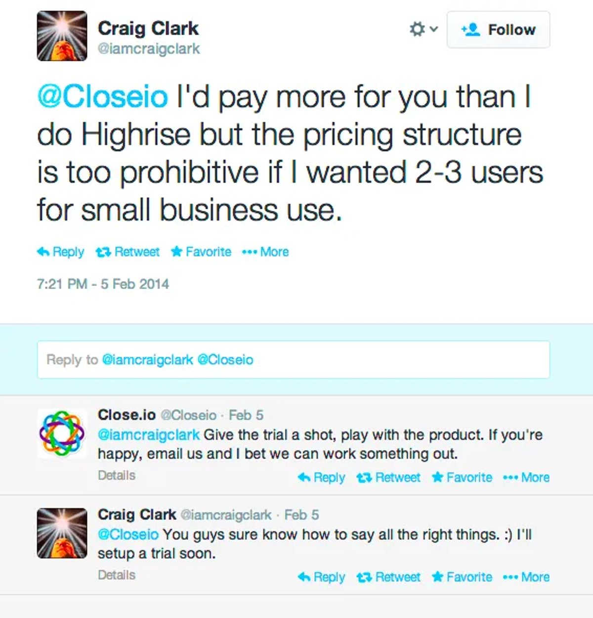 How to Say No to a Customer Asking for a Discount - Screenshot