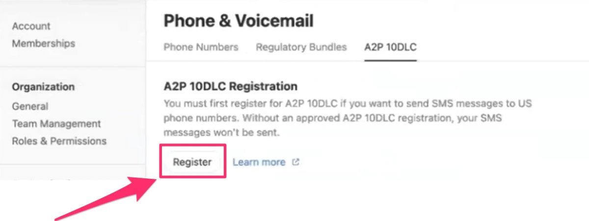 Register for A2P