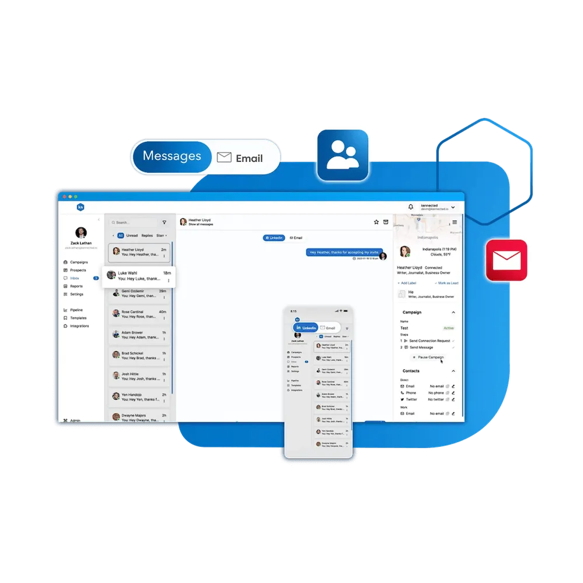 Top 25 LinkedIn Outreach Automation Tools to Scale Your Social Selling - Kennected or LinkedFusion
