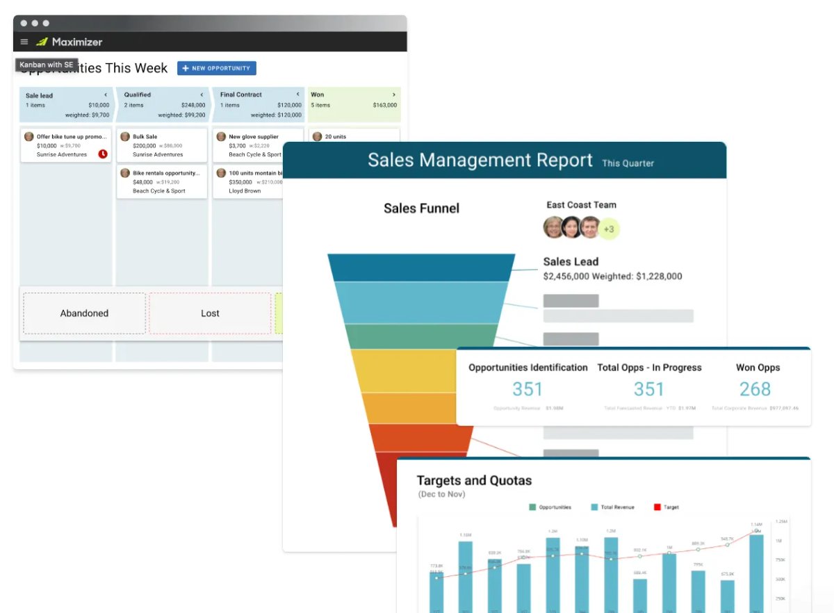 maximizer service crm screenshot
