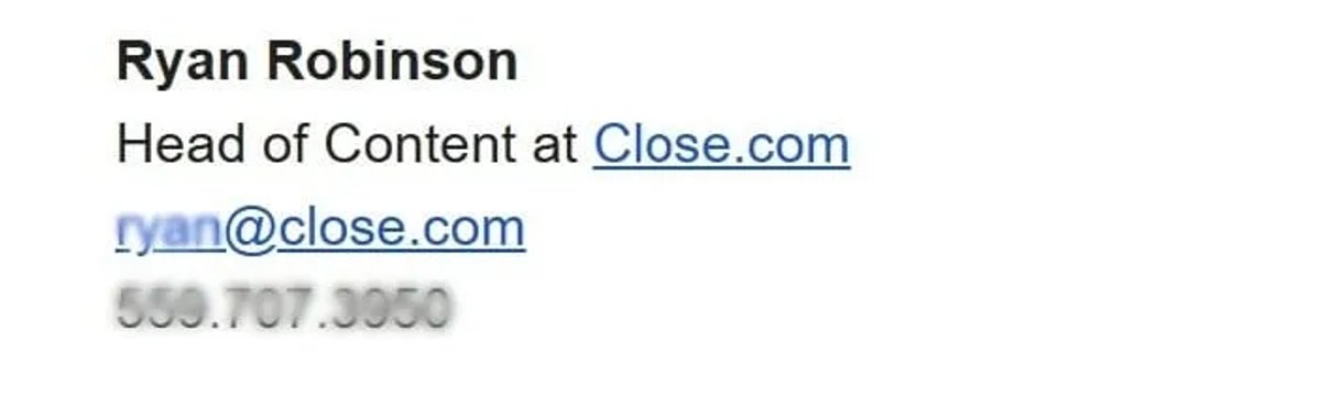 Sales Email Signatures - Ryan Robinson