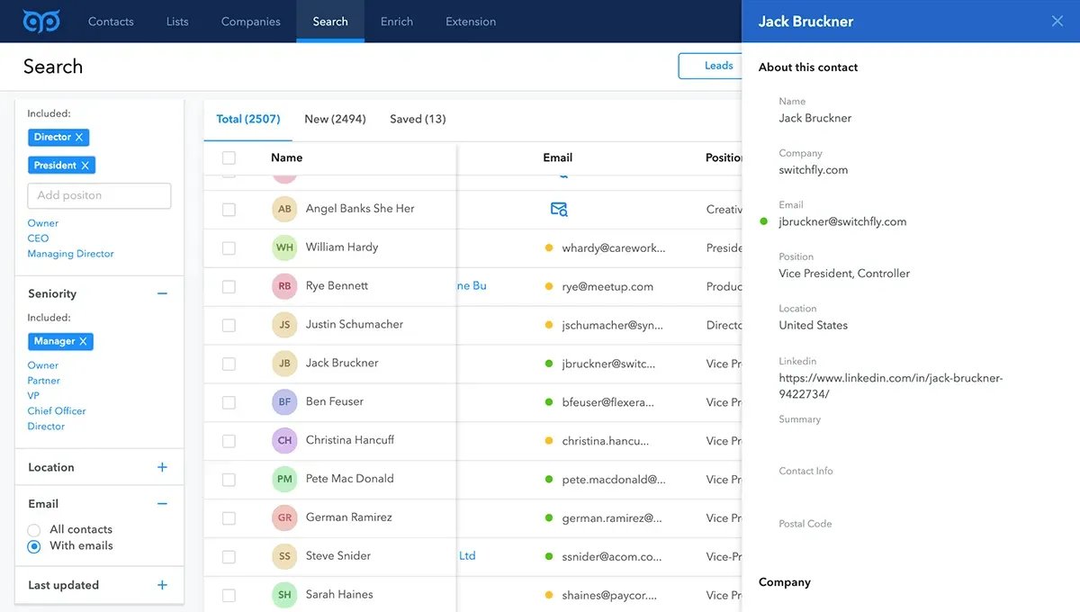 Get prospect email finder