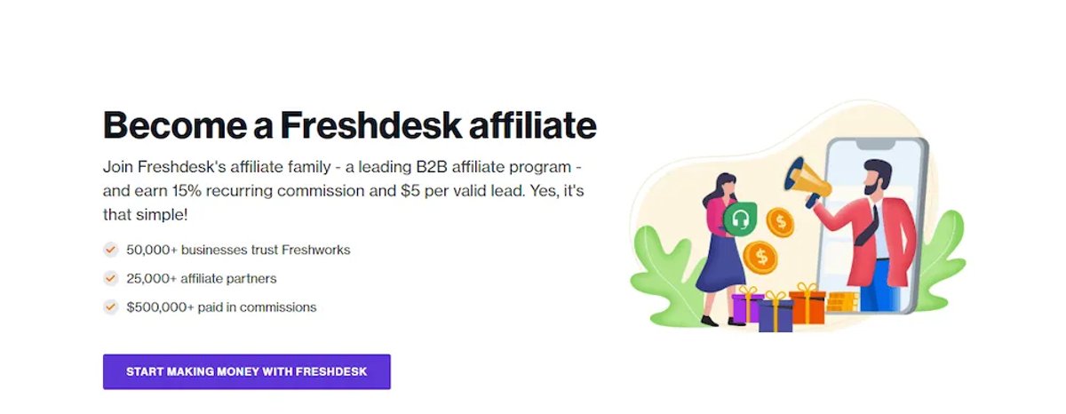 Top SaaS Affiliate Programs for 2023 - Freshdesk