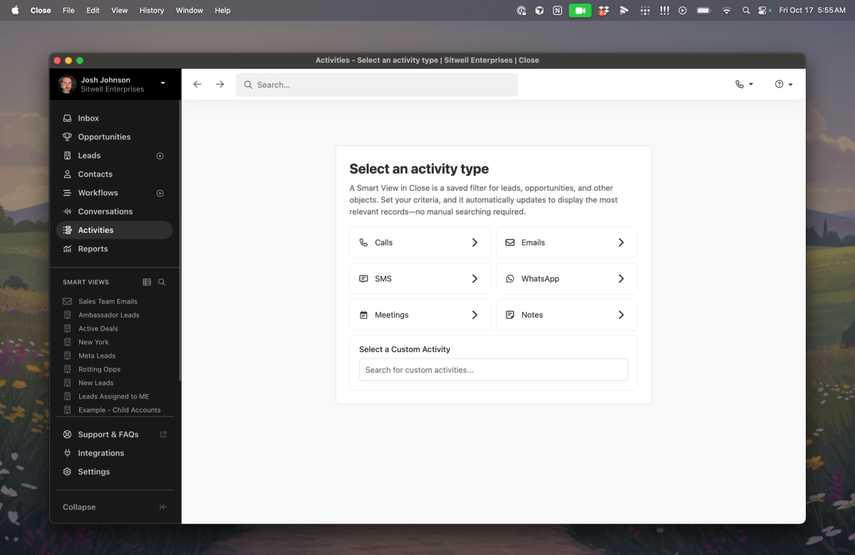 Activity Smart Views