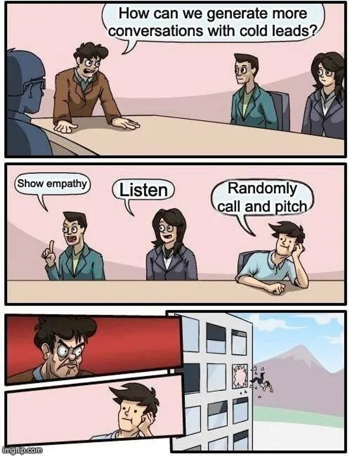Cold Calling Memes - Bad Idea