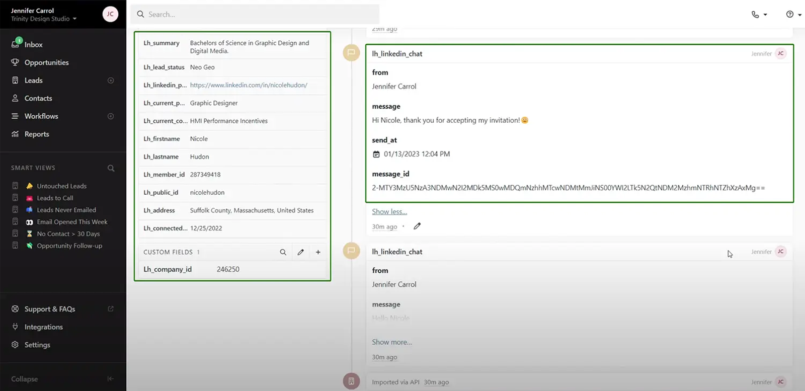 Linked Helper screenshot