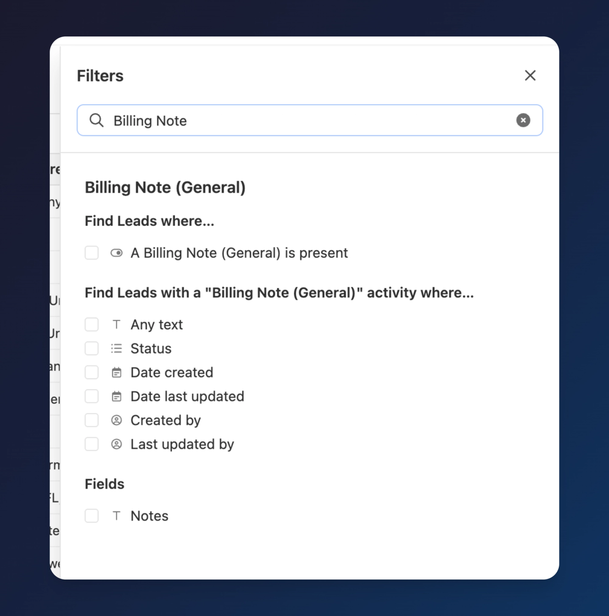 Improved Filtering for Custom Objects & Custom Activities