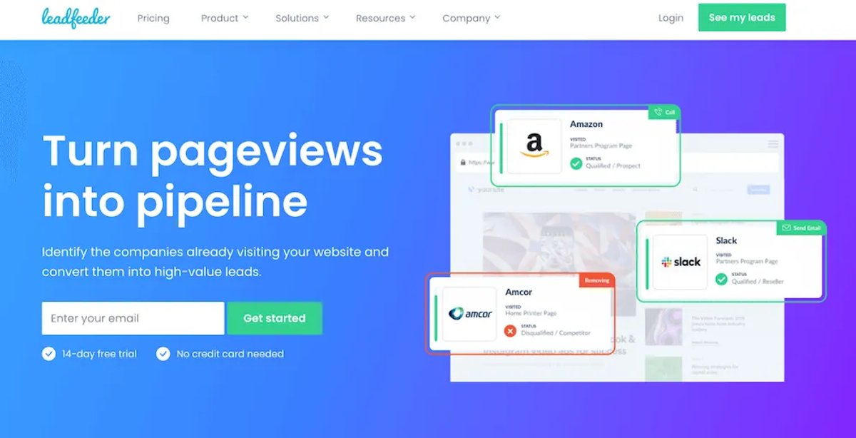 Top B2B Sales Tools to Increase Close Rates + Save Time - Leadfeeder