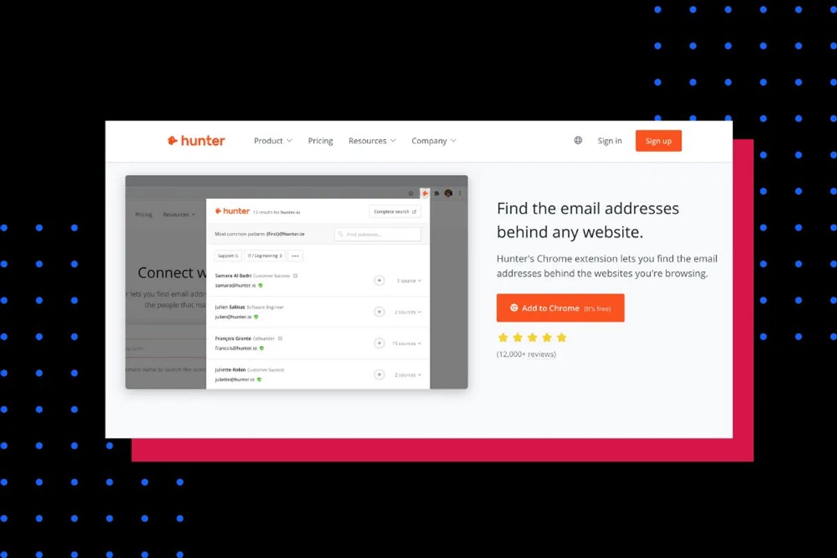 Hunter.io Sales Prospecting Tool