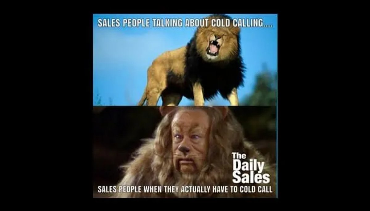 Cold Calling Memes - The Cowardly Lion