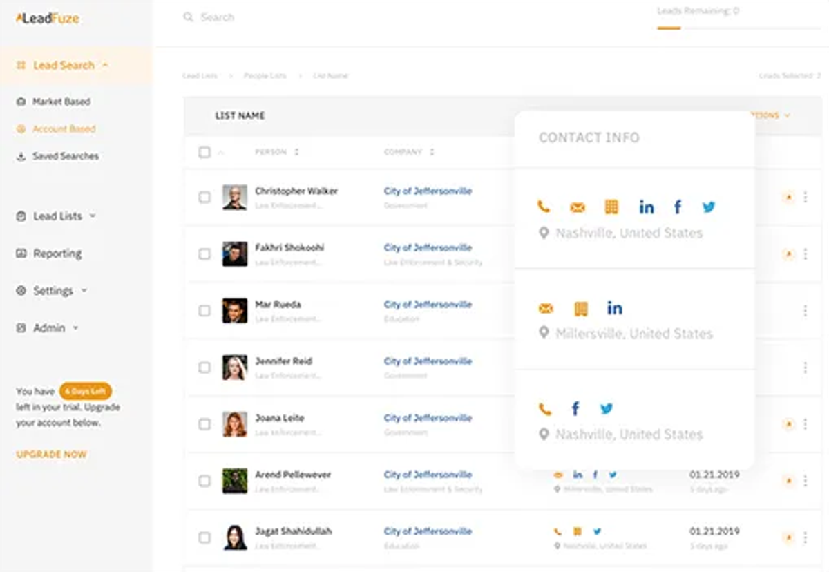 LeadFuze Email Address Lookup Tool