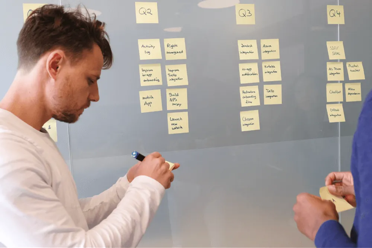 Startup Marketing Plan - Use Project Management Tools, and Not Stickers Like on This Image