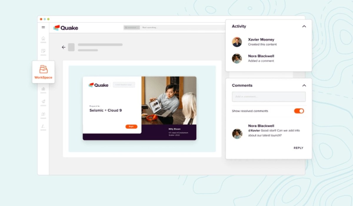 Seismic Sales Tool Enablement Screenshot