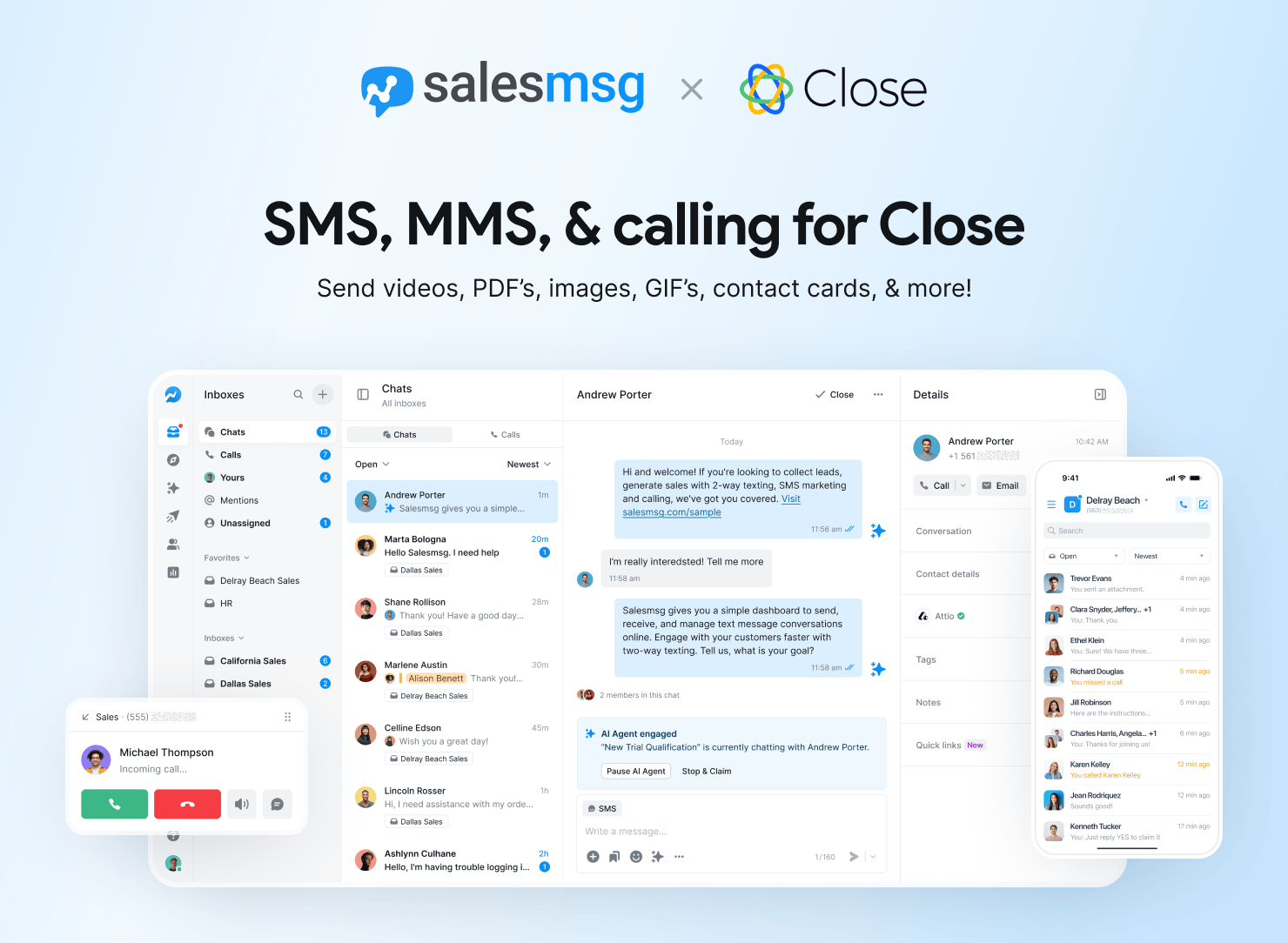 Salesmsg screenshot
