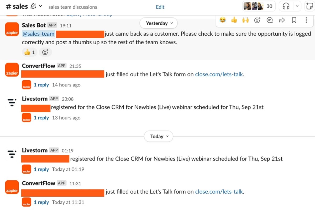 Pro Tips for Managing Sales Team - Integration of Close CRM with Slack
