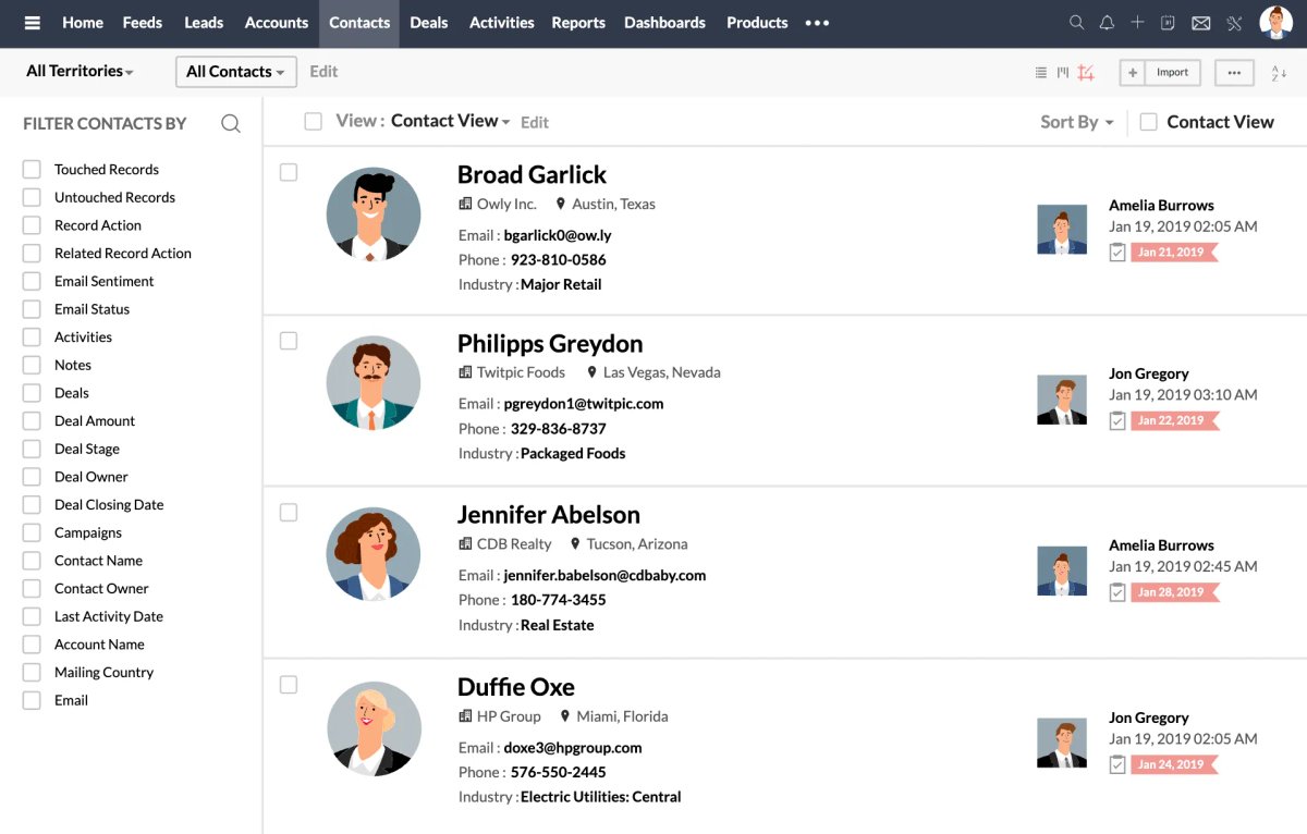 Zoho CRM for Financial Advisors