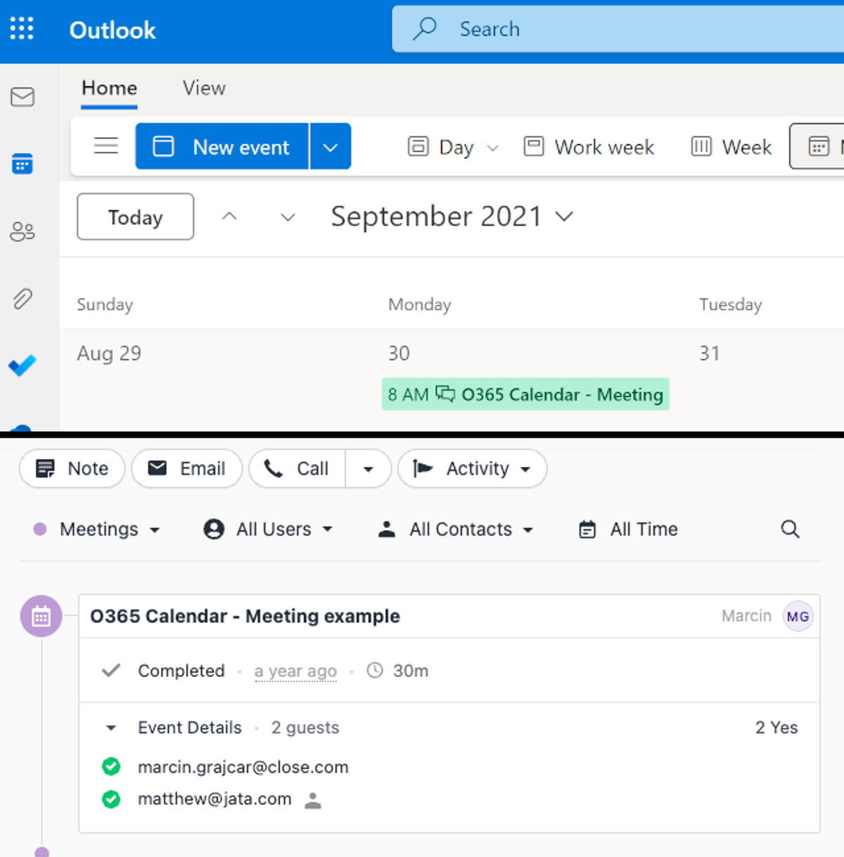 O365 Calendar Integration