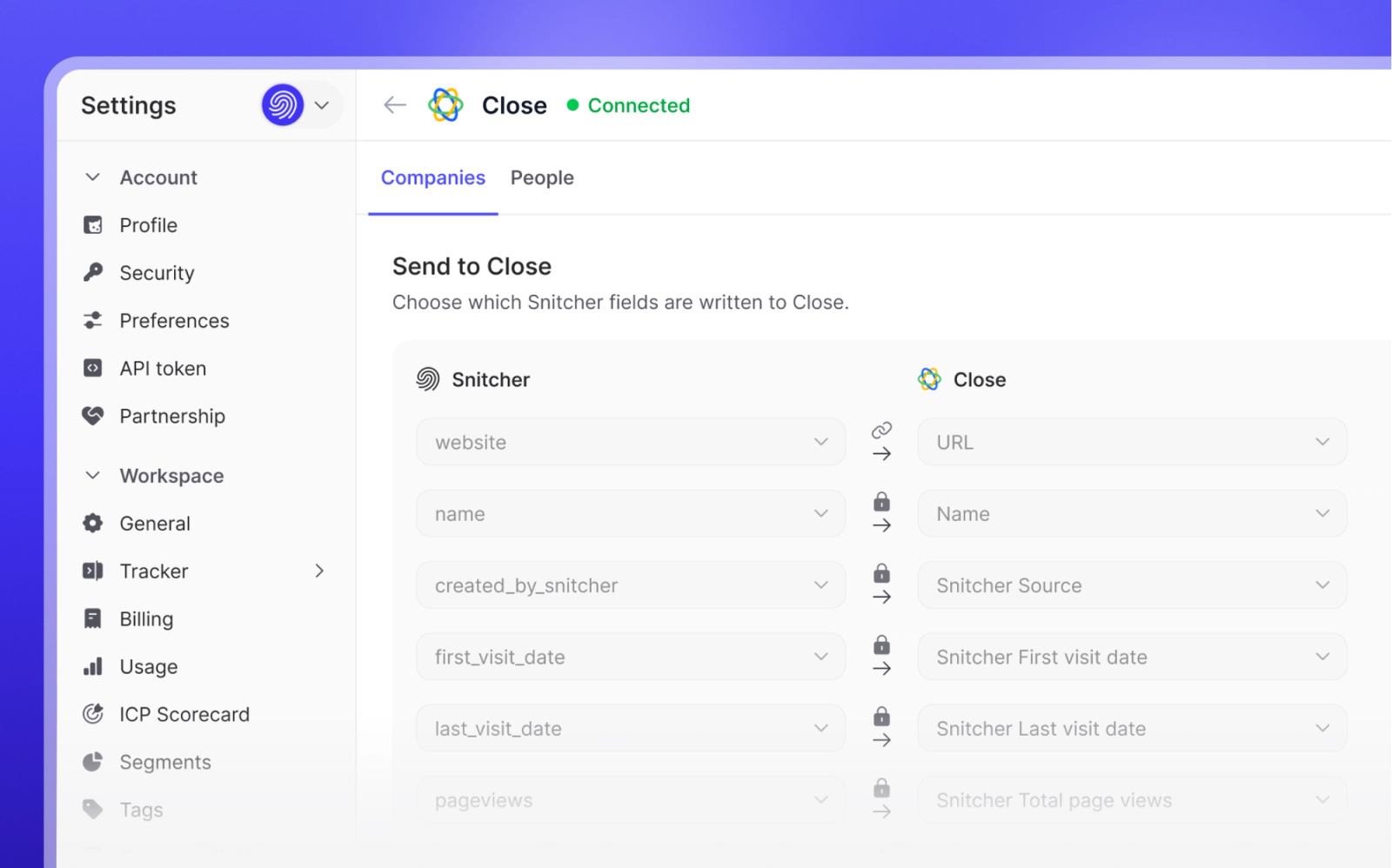 Snitcher screenshot