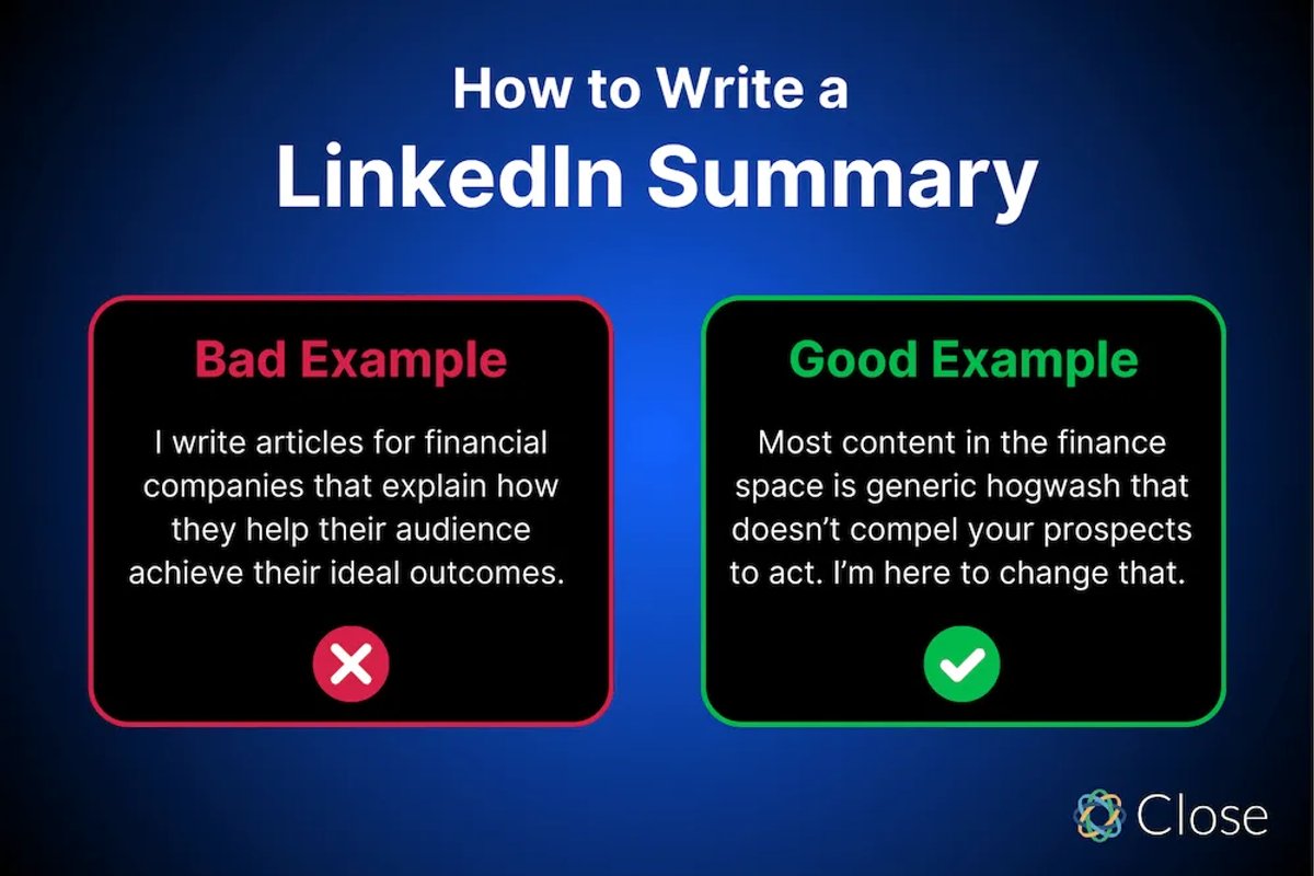 How to Write a Jaw-Dropping LinkedIn Summary - Bad and Good Examples