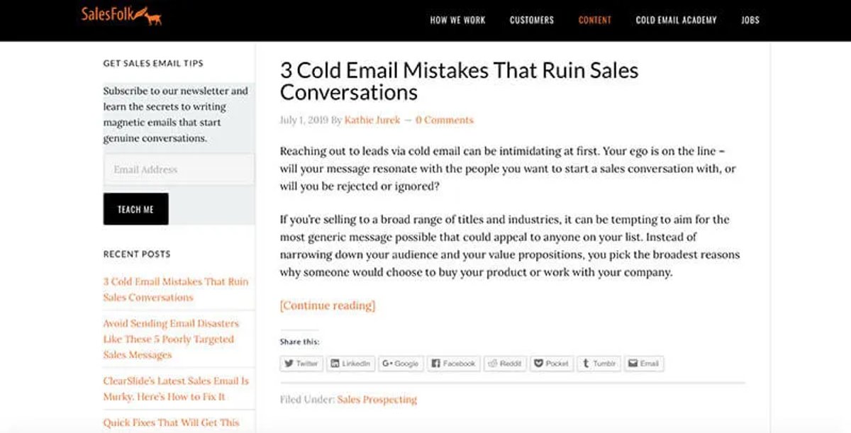 salesfolk sales blog 