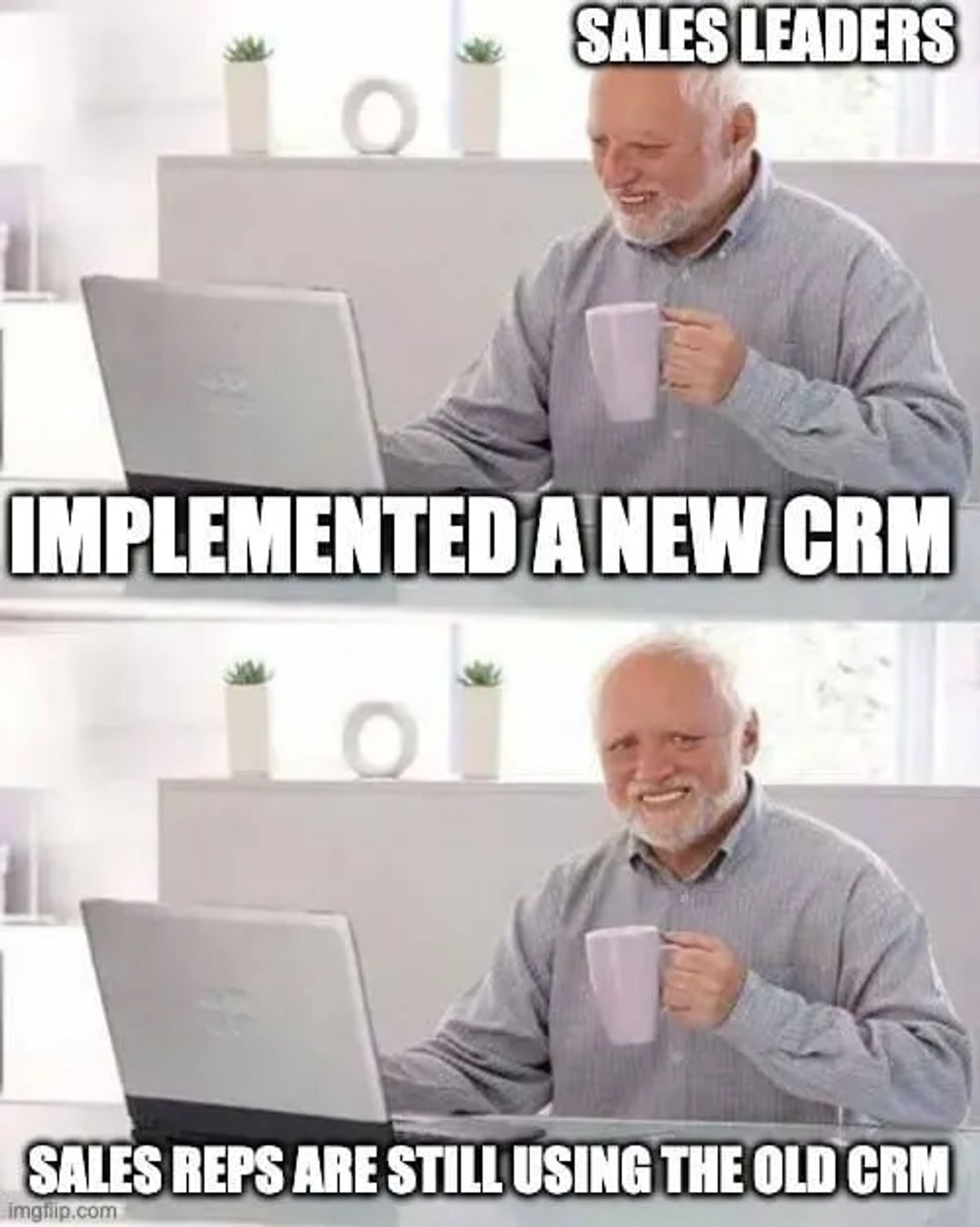 CRM Memes - Sales Leaders After Implementing a New CRM