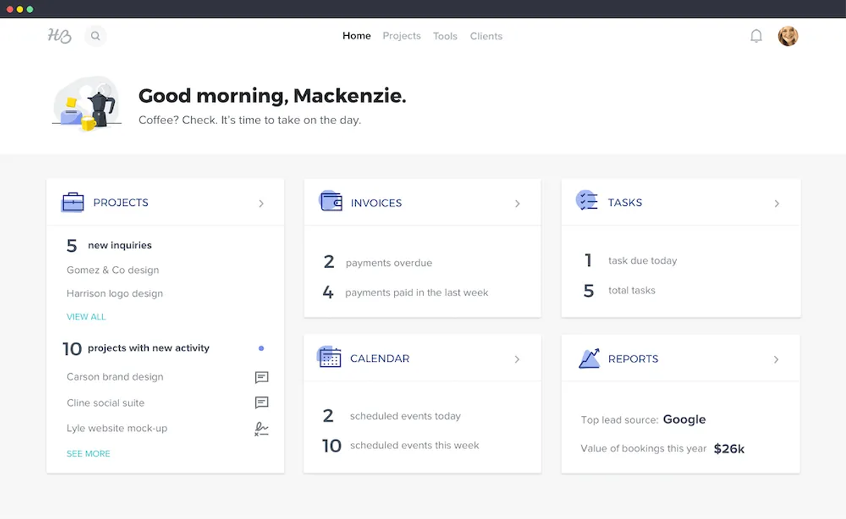 Best CRMs For Career Coaches - HoneyBook