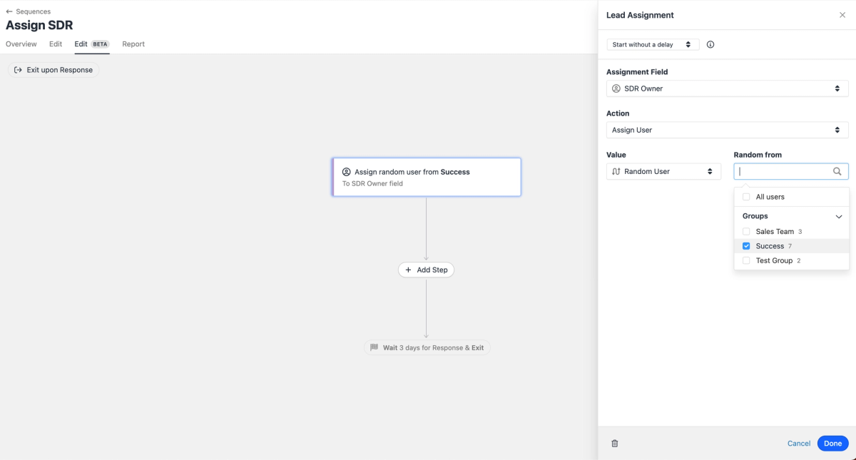 Sequence Improvements: Lead Assignment and Send As