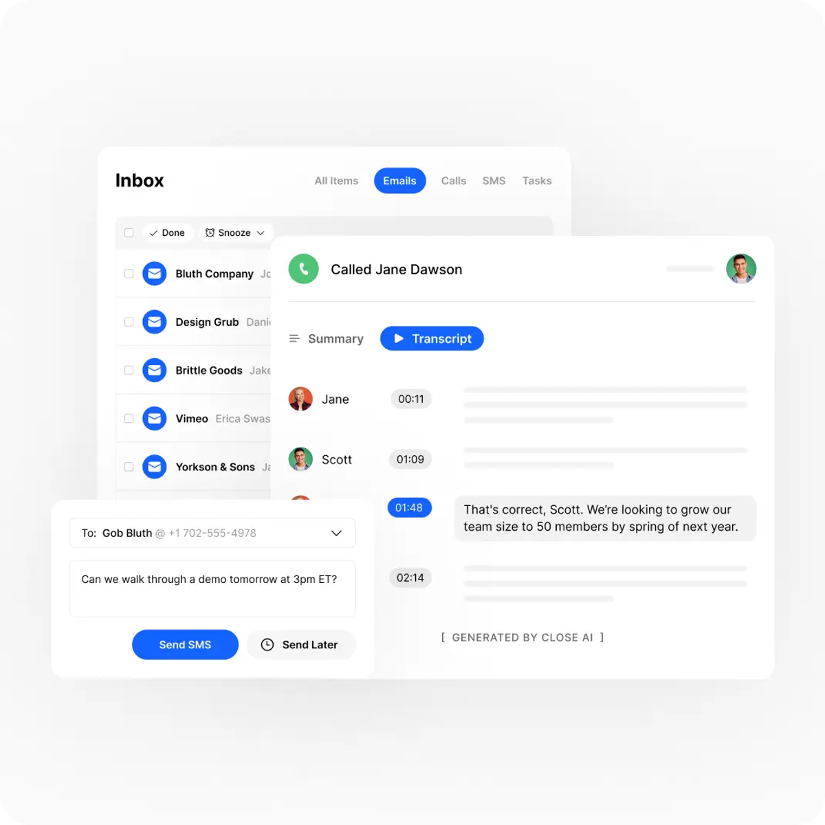 Close CRM AI Call Assistant Transcript