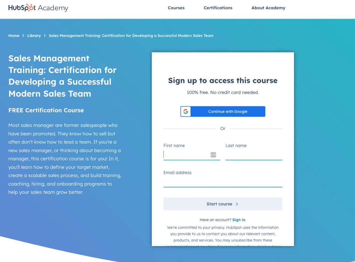 hubspot sales management training