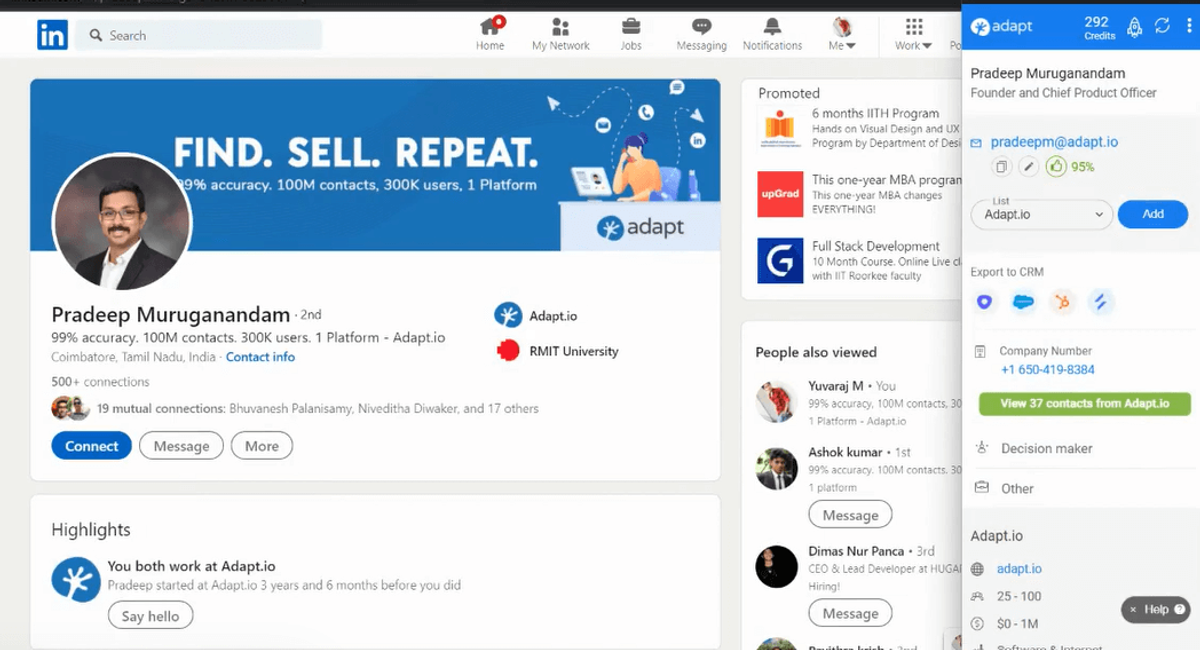 Adapt.io Sales Prospecting Tool