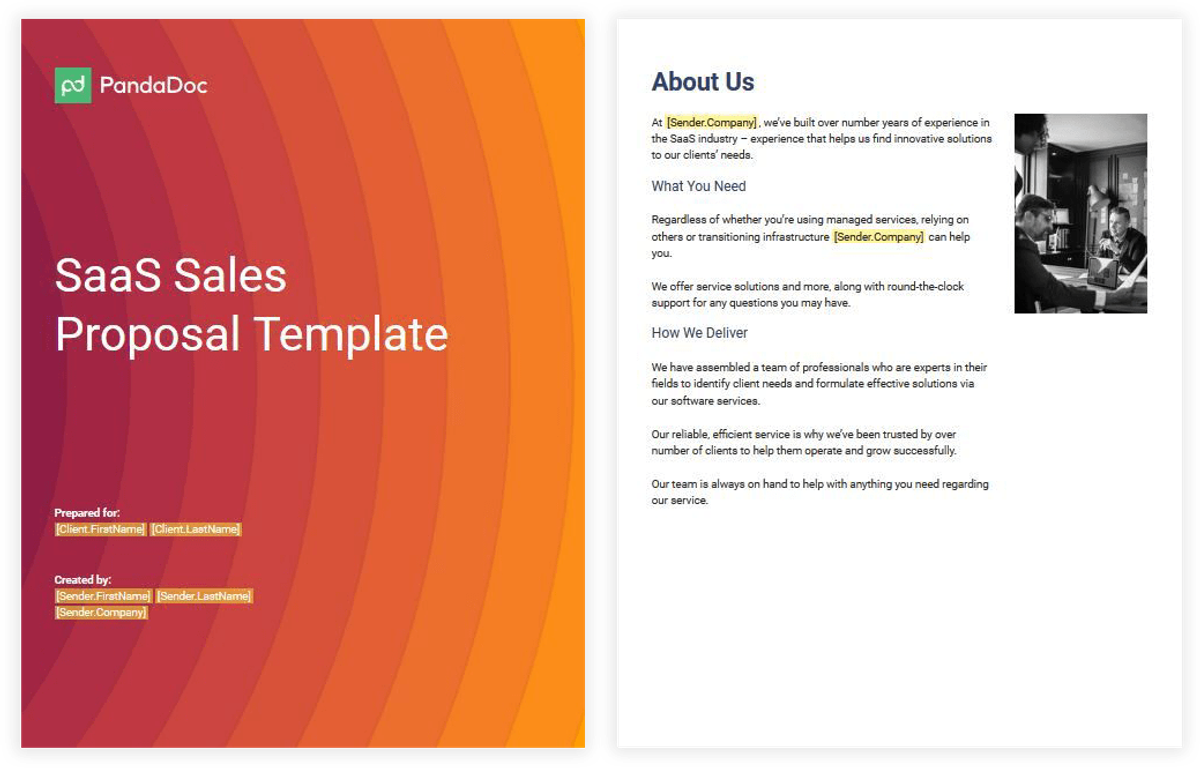 SaaS proposal template