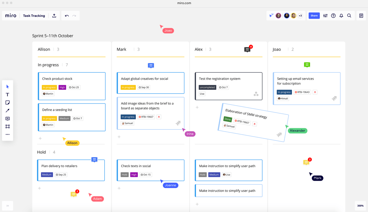 CRM implementation project in Miro