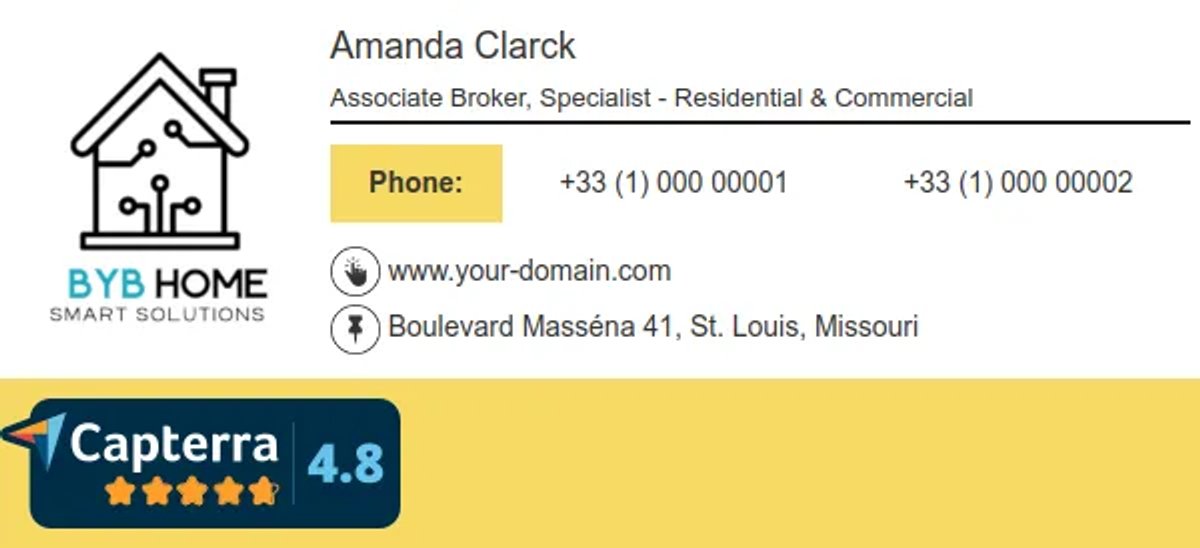 Sales Email Signatures - Brand Awareness Example
