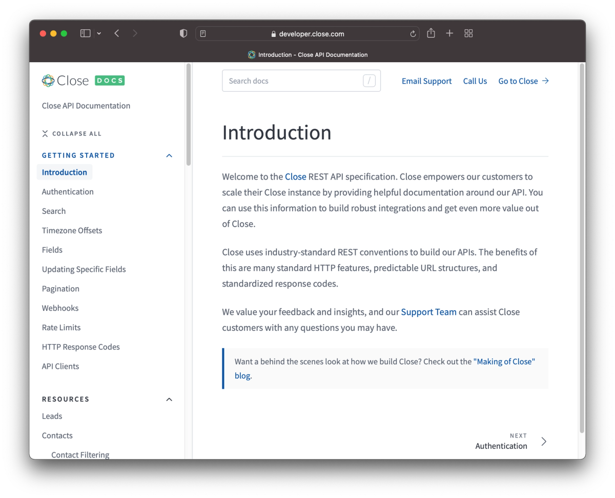 New Developer Docs