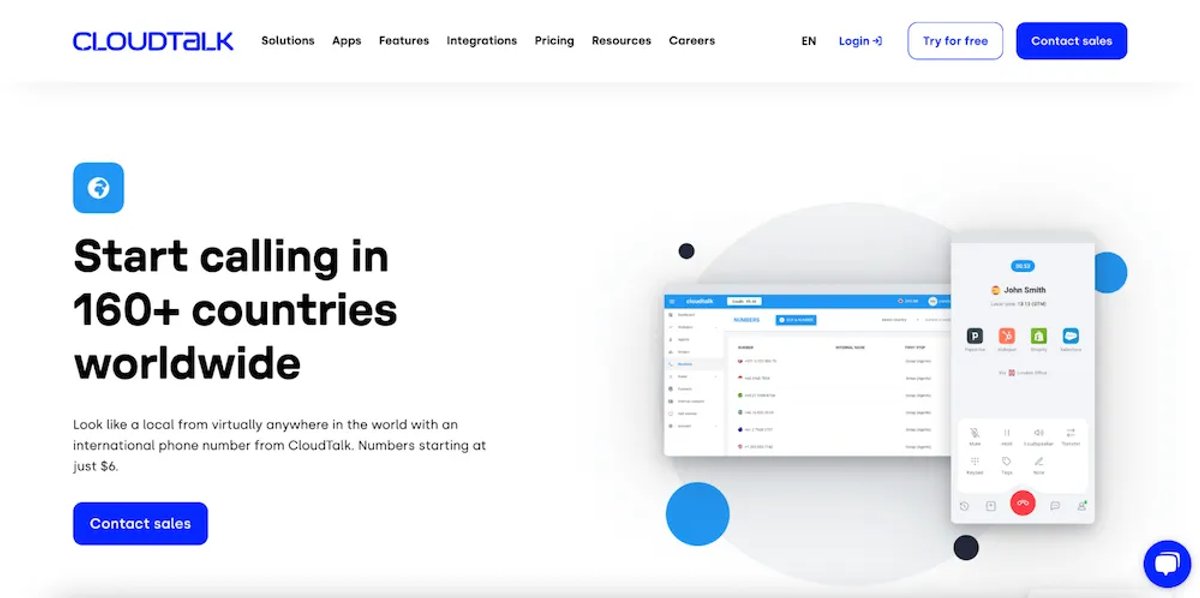 7 Best PhoneBurner Alternatives  - CloudTalk calling in 160 countries