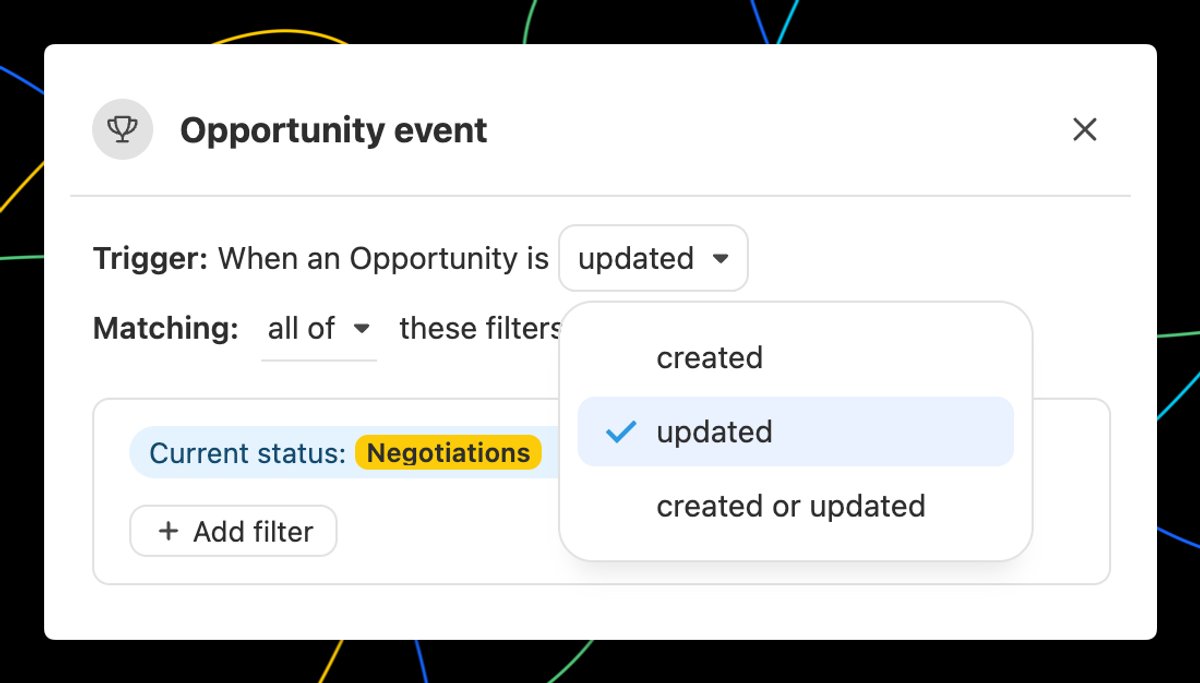 Trigger Workflows on updated events