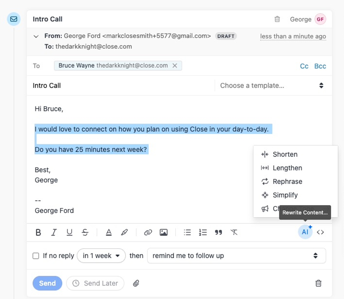 AI Email Rewrite Assistant