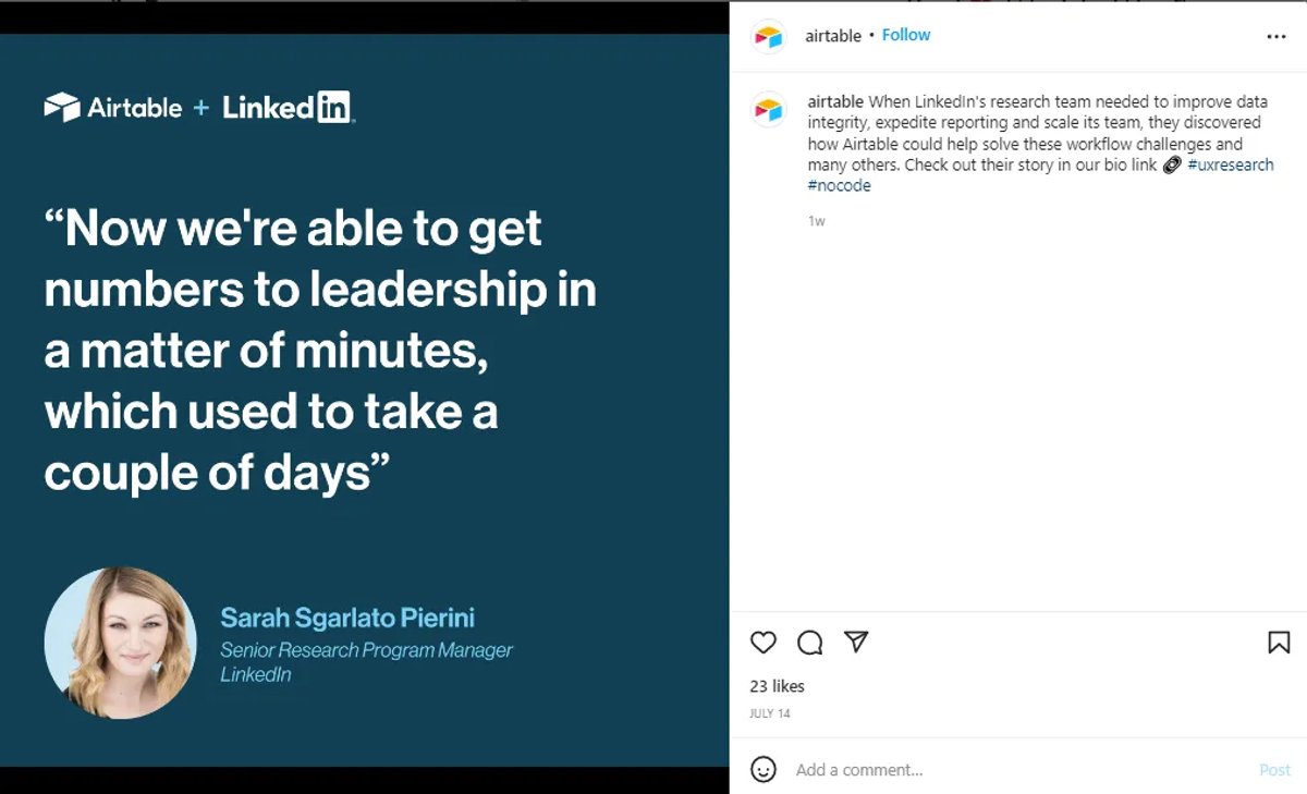 B2B customer testimonial, social proof