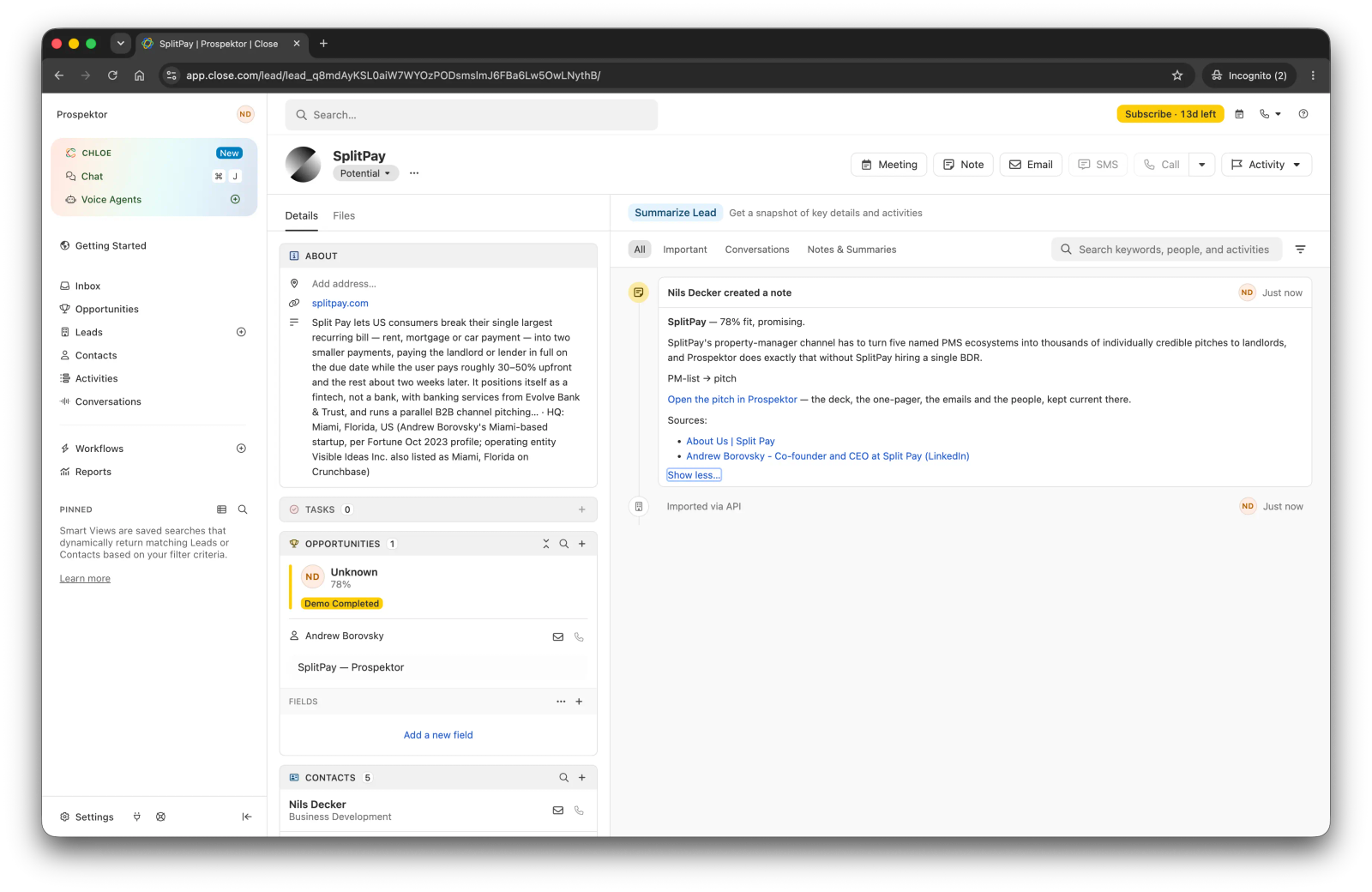 Prospektor screenshot