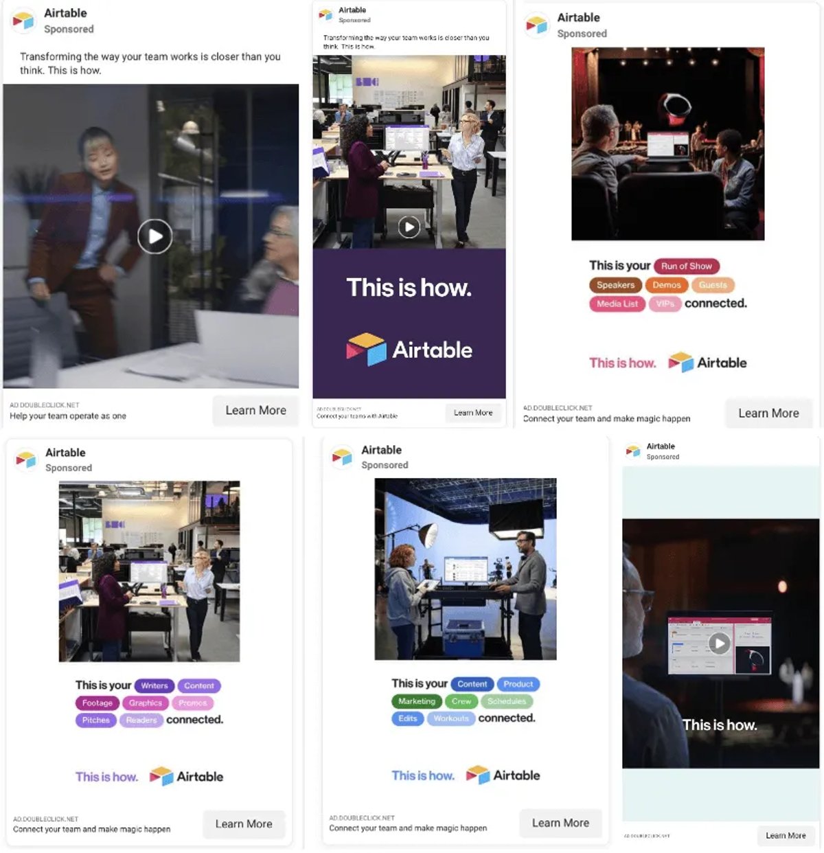 Airtable Facebook sequence ad