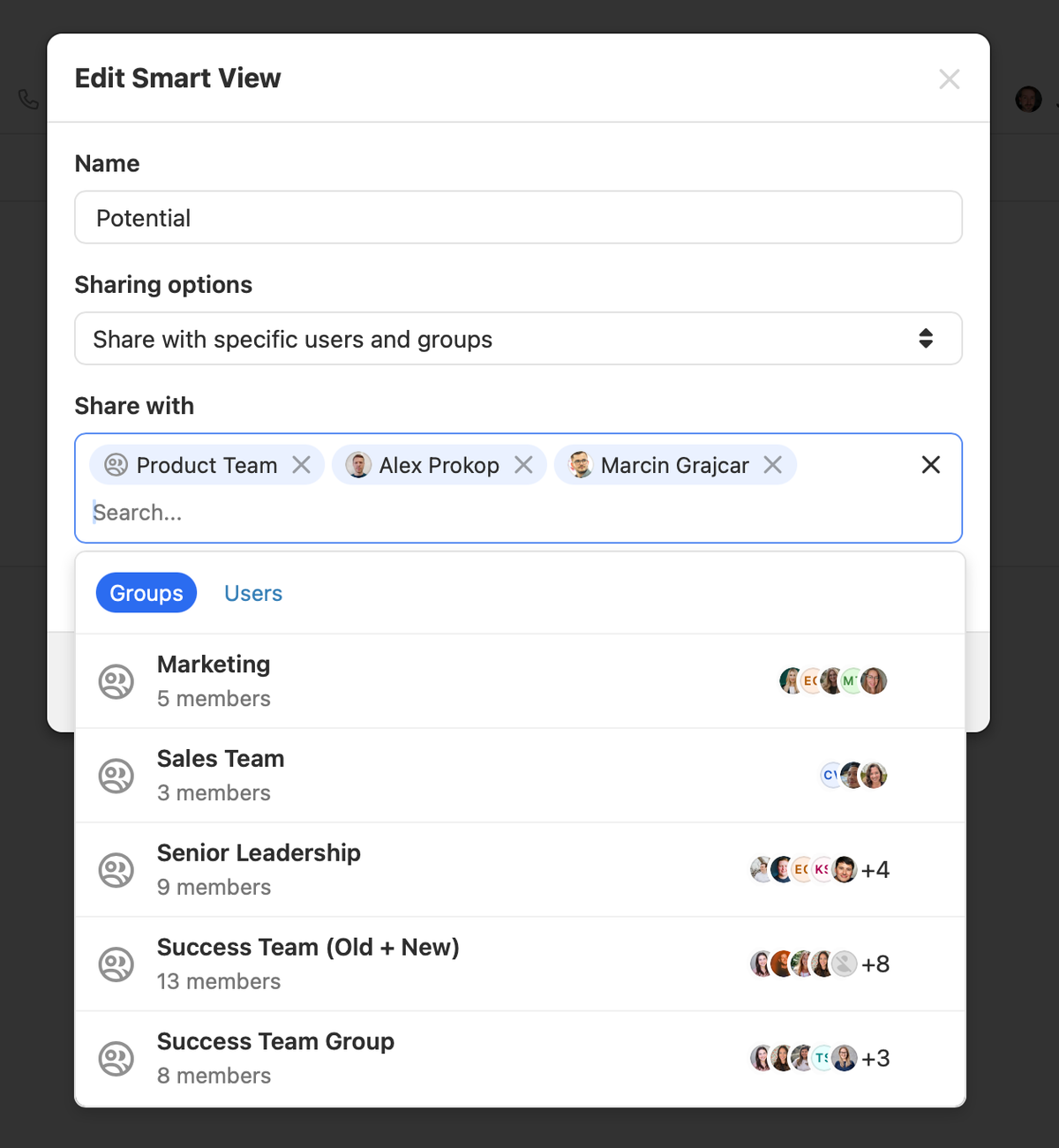 Smart View Group Sharing