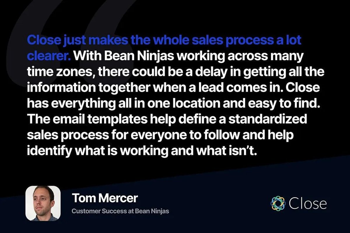 CRM Implementation - example Bean Ninjas