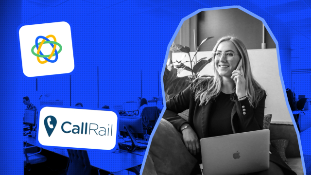 Close + CallRail integration: a salesperson taking a tracked inbound call