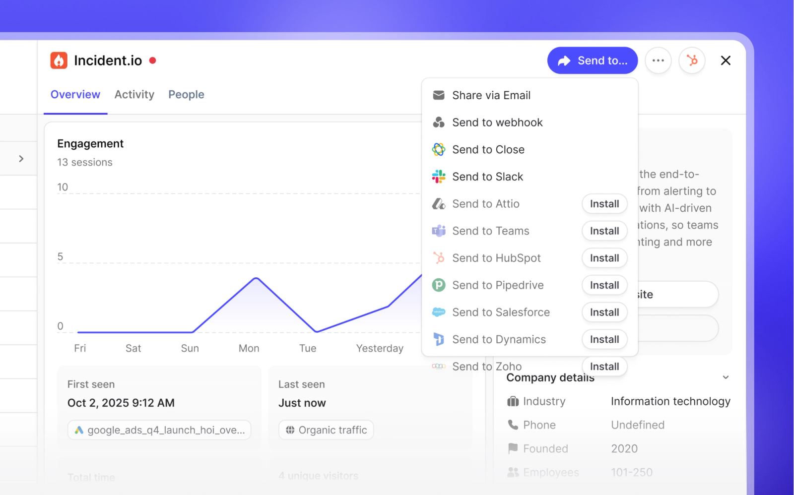 Snitcher screenshot